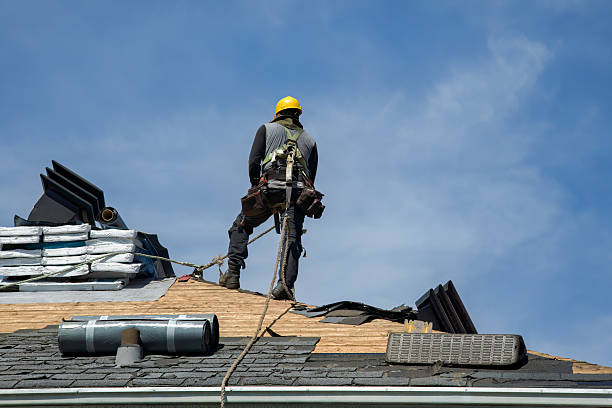 Professional Gutter Installation technician working in Hickman, NE